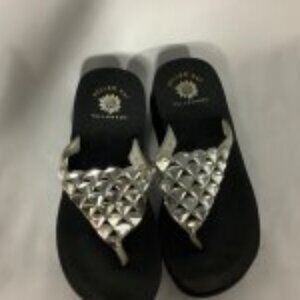 Hellow Mat Yellowbox Stoned Wedge Flip Flop 2" Wedge 1" Platform Sz Sandal 6.5